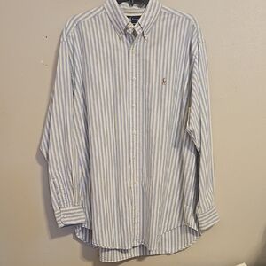 Mens Ralph Lauren Blake Blue Striped L/S Shirt sz Large